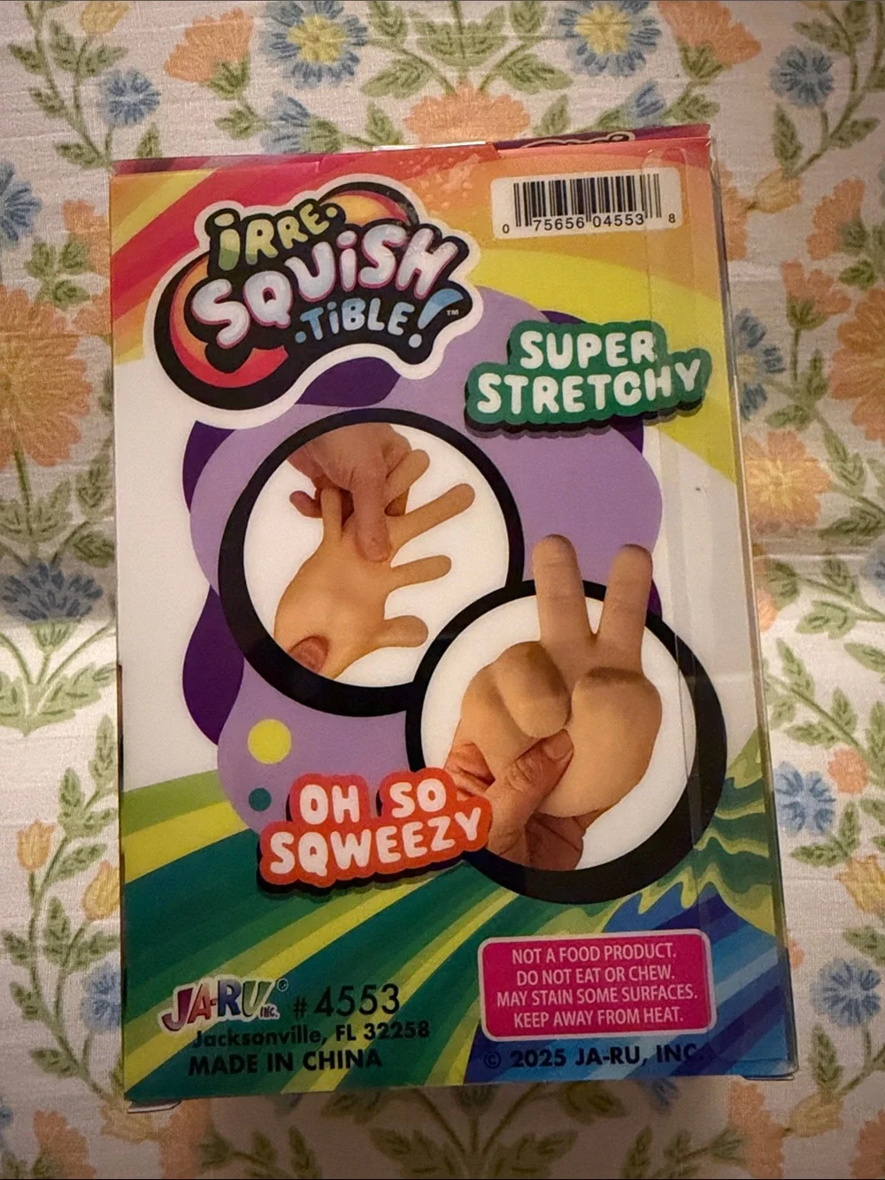 Irre Squish Tible! Stretchy Hand Stress Toy - Peace Sign